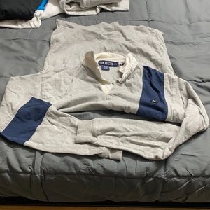 Nautica half button up long sleeve